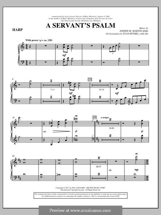 A Servant's Psalm: parte harpa by Joseph M. Martin