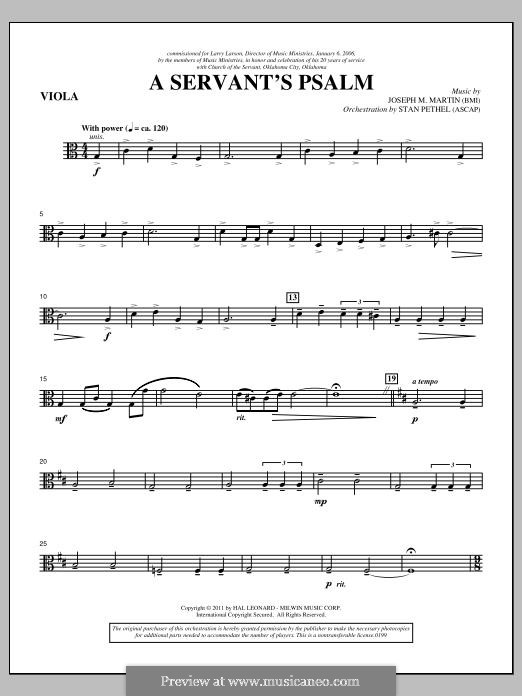 A Servant's Psalm: parte viola by Joseph M. Martin