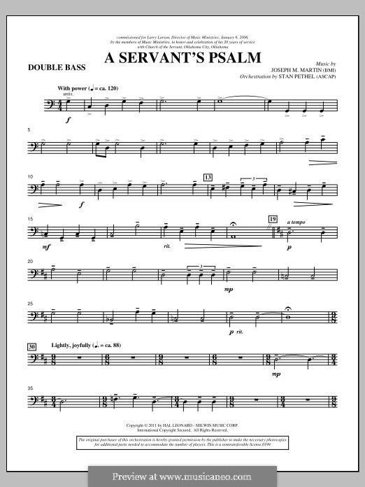 A Servant's Psalm: Parte contrabaixo by Joseph M. Martin