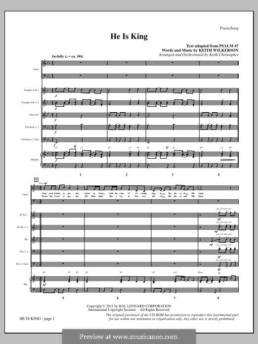 He Is King: partitura by Keith Wilkerson