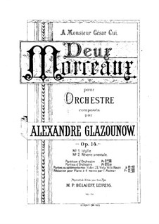 Two Pieces for Orchestra, Op.14: Two Pieces for Orchestra by Alexander Glazunov