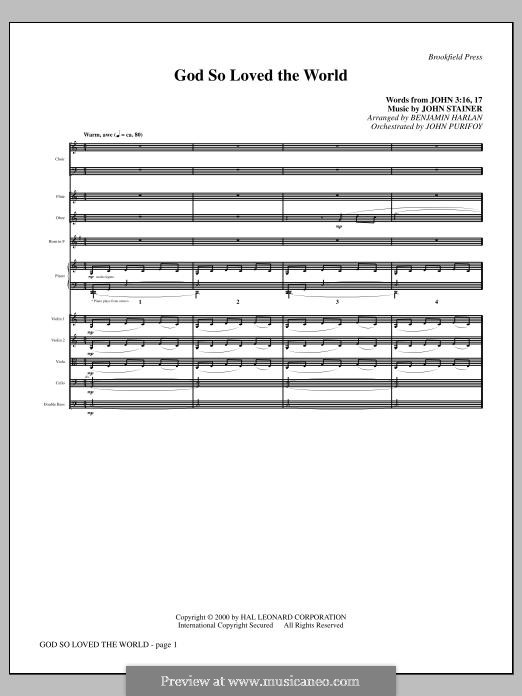 God so loved the world: partitura completa by John Stainer