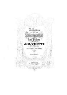 Three Duos for Two Violins, Op.25: violino parte II by Giovanni Battista Viotti