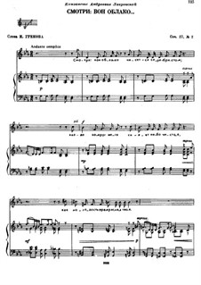 Six Romances, TH 98 Op.27: No.2 Look, Yonder Cloud by Pyotr Tchaikovsky