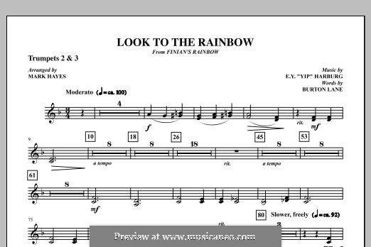 Look to the Rainbow (arr. Mark Hayes): Bb Trumpet 2, 3 part by Burton Lane