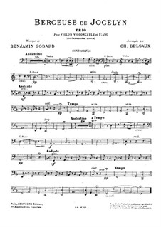 Berceuse: For violin, cello, piano and double bass (ad libitum) – double bass part by Benjamin Godard