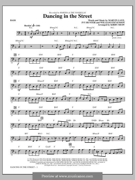 Dancing in the Street (Martha & The Vandellas): parte baixo by Ivory Joe Hunter, Marvin P. Gaye, William Stevenson