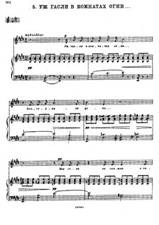 Six Romances, TH 107 Op.63: No.5 The Fires in the Rooms Were Already Out by Pyotr Tchaikovsky