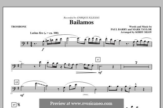 Bailamos: parte trombone by Mark Taylor, Paul Barry