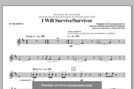 I Will Survive / Survivor (Glee Cast): Bb Trumpet 2 part by Adam Anders, Peer Åström