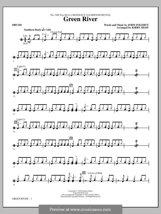 Green River (Creedence Clearwater Revival): Drums part by John C. Fogerty