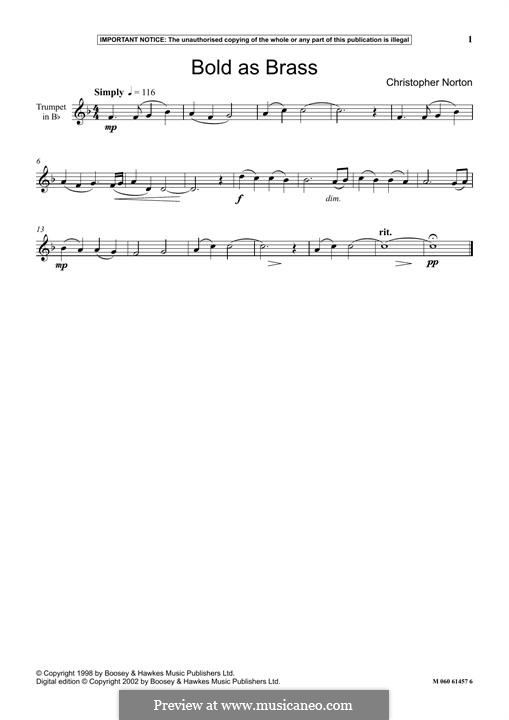 Bold as Brass por C. Norton Partituras on músicaNeo
