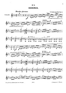 Souvenir d'un lieu cher (Memory of a Dear Place), TH 116 Op.42: No.2 Scherzo – solo part by Pyotr Tchaikovsky