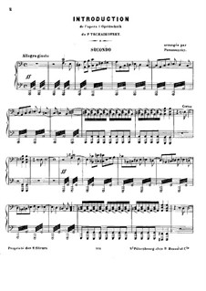 The Oprichnik, TH 3: Introduction, for piano four hands by Pyotr Tchaikovsky