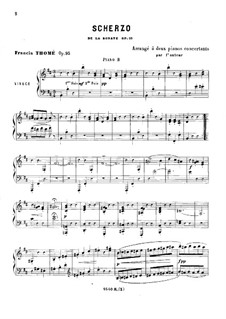 Piano Sonata, Op.95: Scherzo, for two pianos four hands – piano II part by Francis Thomé