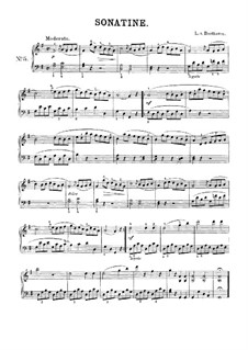 Sonatina in G Major: para piano (com dedilhado) by Ludwig van Beethoven