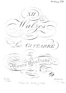 Twelve Waltzes, Op.21: Twelve Waltzes by Mauro Giuliani