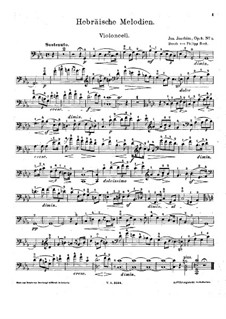 Hebrew Melodies, Op.9: parte violoncelo by Joseph Joachim