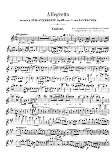 Movement II: parte do violino by Ludwig van Beethoven