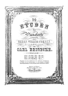 Twenty-Four Etudes, Op.121: livro I by Carl Reinecke