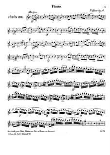 Serenade for Flute, Viola and Guitar, Op.4: parte flauta by Joseph Küffner