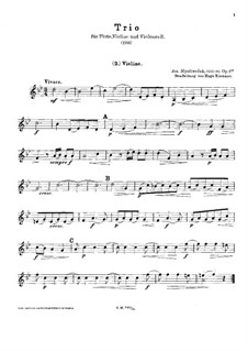 Trio for Flute, Violin, Cello and Piano (ad libitum), Op.1 No.4: parte do violino by Josef Mysliveček