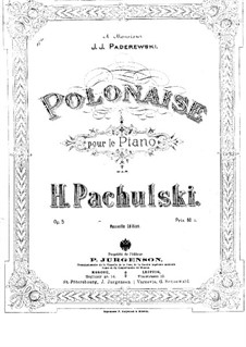 Polonaise, Op.5: Para Piano by Henryk Pachulski