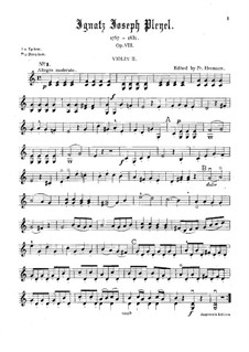 Trio for Two Violins and Cello, Op.8: violino parte II by Ignaz Pleyel