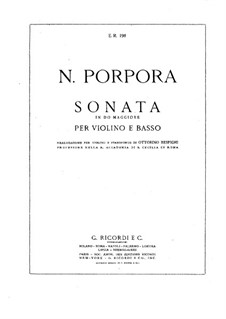 Sonata for Violin and Basso Continuo in C Major: arranjo para violino e piano by Nicola Porpora