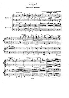 Sonata No.490 in G Major, K.523 L.490 P.527: dois pianos de quatro mãos by Domenico Scarlatti