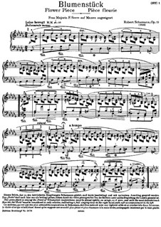 Blumenstück (Flower Piece), Op.19: Para Piano by Robert Schumann