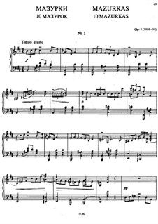 Ten Mazurkas, Op.3: Mazurka No.1 by Alexander Scriabin