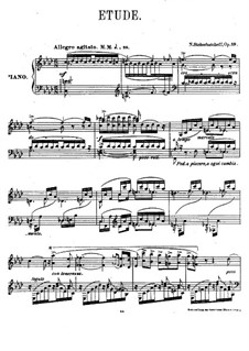Etude for Piano in F Minor, Op.19: Etude for Piano in F Minor by Nikolai Shcherbachov