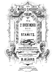 Two Divertissements for Violin: Divertissement No.2 by Johann Wenzel Stamitz