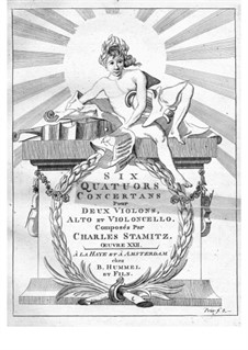 Six Quartets for Two Violins, Viola and Cello: parte viola by Carl Stamitz