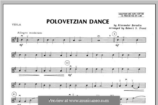 Polovtsian Dances (Printable Scores): For strings – Viola part by Alexander Borodin
