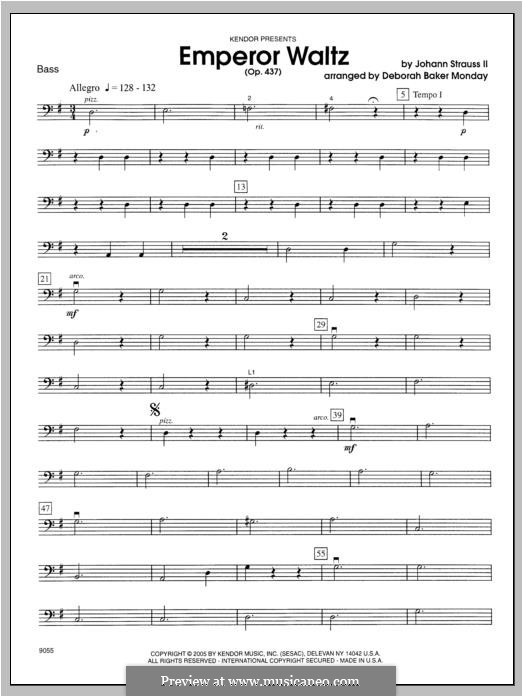 Emperor Waltz, Op.437: parte baixo by Johann Strauss (Sohn)