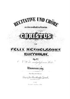 Christus, Op.97: Partitura piano-vocal by Felix Mendelssohn-Bartholdy