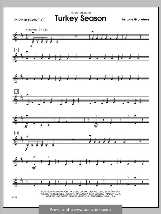 Turkey Season por L. Gruneisen Partituras on músicaNeo