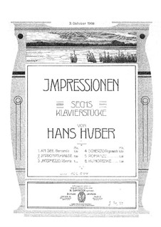 Six Pieces: No.2 Impromptu-Valse by Hans Huber