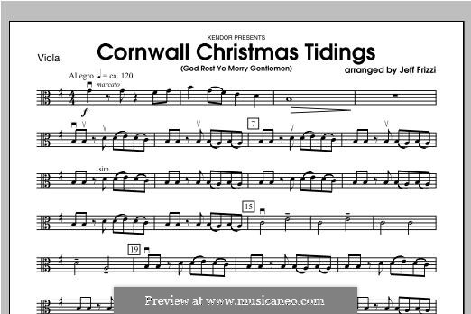 Cornwall Christmas Tidings (God Rest Ye Merry Gentlemen): parte viola by folklore