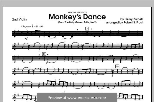 The Fairy Queen, Z.629: Monkey's Dance, for strings – Violin 2 part by Henry Purcell