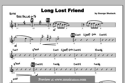 Long Lost Friend: parte Guitarra by George Shutack