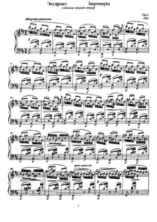 Impromptu in D Major, Op.6: Para Piano by Anatoly Lyadov