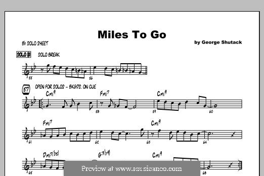 Miles To Go: Featured (instrumnet in B flat) part by George Shutack
