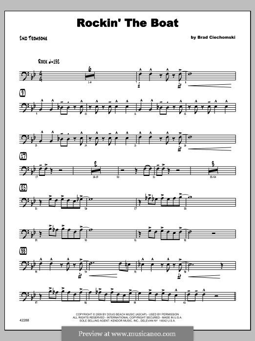 Rockin' the Boat: Trombone 2 part by Brad Ciechomski