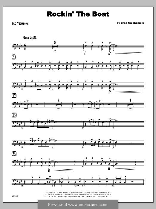 Rockin' the Boat: Trombone 3 part by Brad Ciechomski