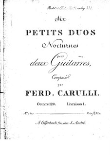 Six Little Duets for Two Guitars, Op.128: set completo by Ferdinando Carulli