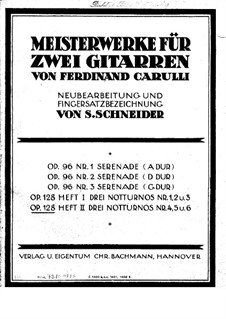 Six Little Duets for Two Guitars, Op.128: Partes by Ferdinando Carulli