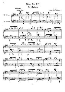 Duet No.12 in A Major: partitura completa by Adam Darr